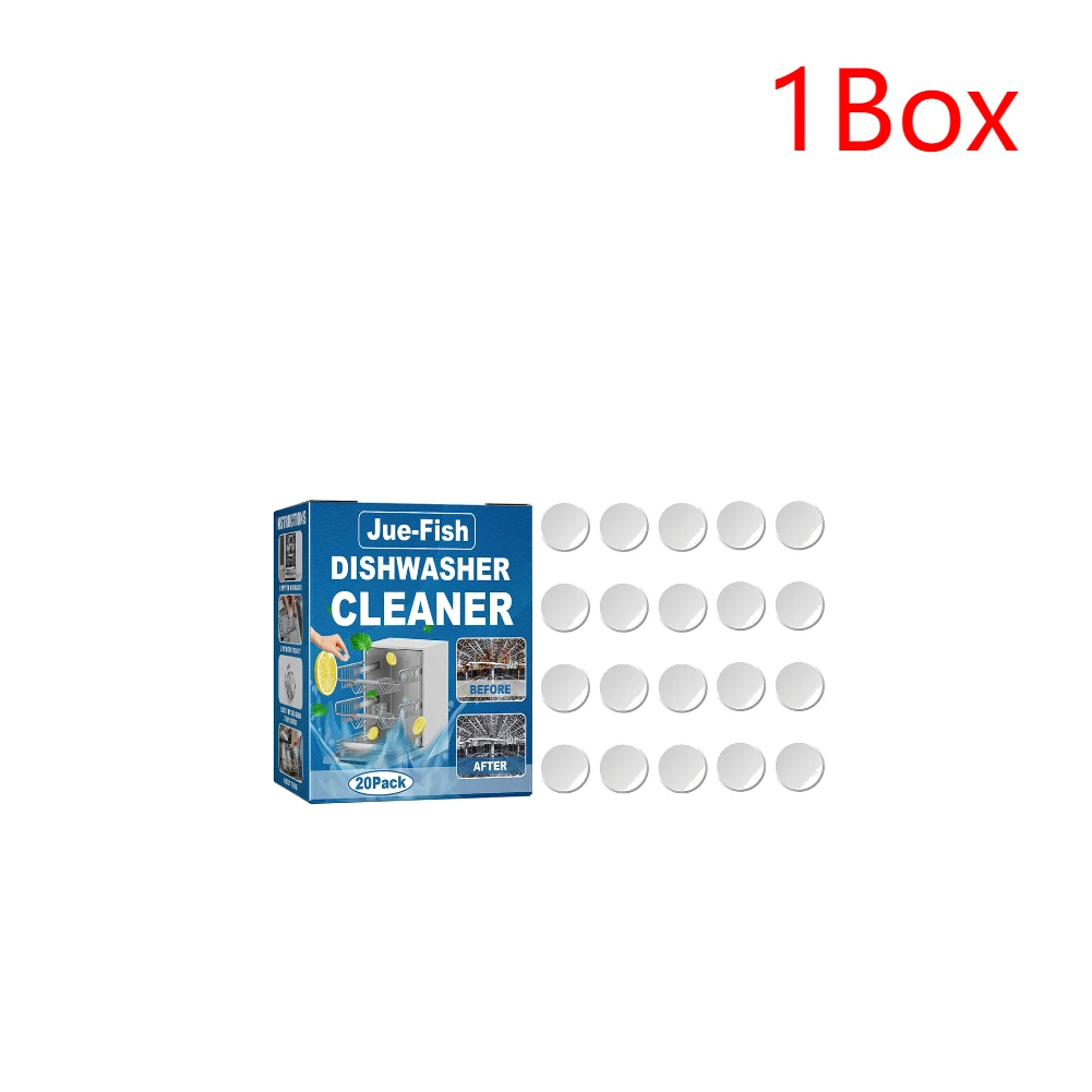 High-Efficiency Dishwasher Cleaning Tablets - Oil, Dirt & Limescale Remover, Deodorizer for Kitchens (20-100 PCS)