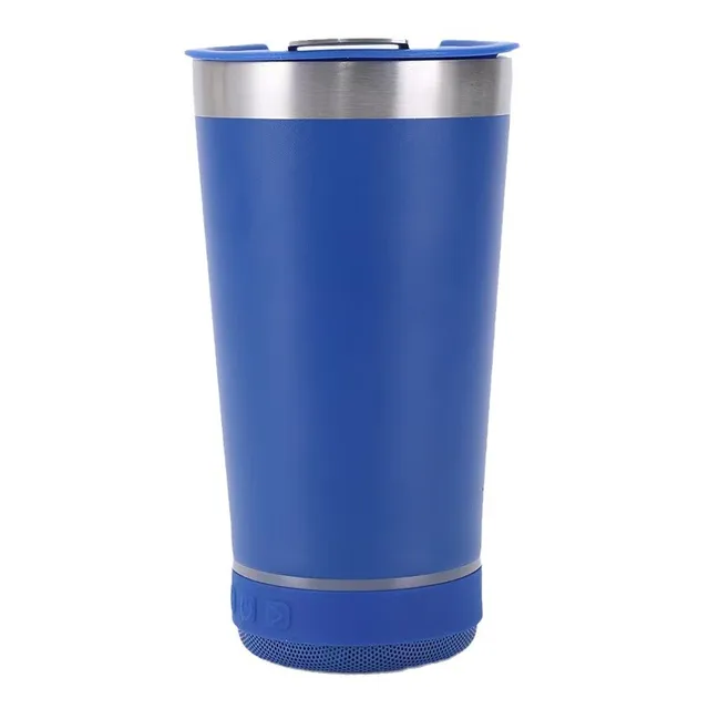 16oz smart bluetooth speaker car portable car cup creative bottle opener stainless steel thermos cup 5