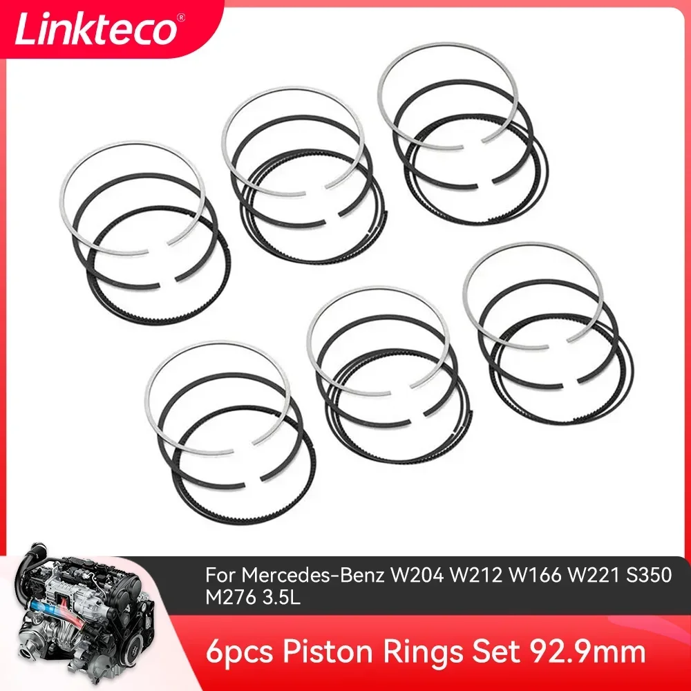 

6pcs Piston Rings Set 92.9mm for Mercedes-Benz GLS500 SL500 CLS550 E500 W204 W212 W221 3.0 4.7 5.5 L V6 V8 V12 GAS DOHC M278