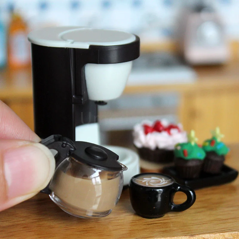 Mini Cafetera en Miniatura de Baoblaze para Sala de Estar, Juego