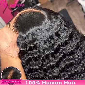 Deep Wave Human Hair Wig 5x5 HD Lace Closure Curly Glueless Ready to Wear 4x4 Lace Closure Brazilian Pre Plucked Wigs For Women 1