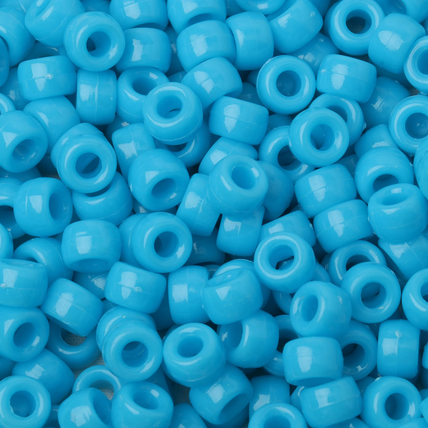 Set of 100 Luminous Acrylic Pony Beads – Large Hole Spacer Beads for DIY Crafts, Jewelry, Bracelets, and Hair Accessories