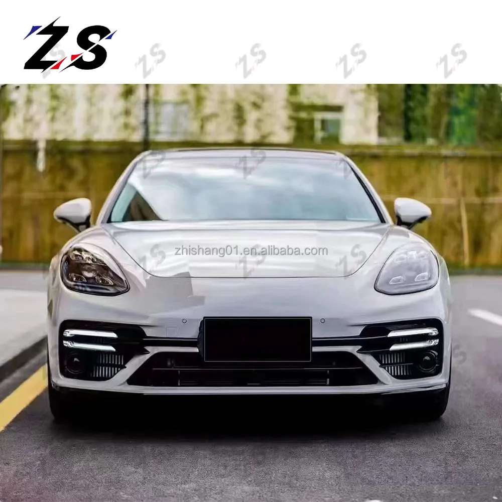 ZS for Porsche Panamera 970 2010-2016 Upgrade 971 New Facelift Bumper Lip Rear Diffuser Car Kit Assembly Body Parts Body Kit