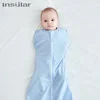 INSULAR Newborn Cotton Sleeping Bags Baby Anti-startle Wrap Blanket Infant Sleepsacks Baby Sleepwear Double Zipper Four Seasons 1