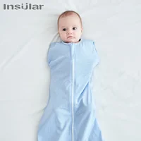 INSULAR Newborn Cotton Sleeping Bags Baby Anti-startle Wrap Blanket Infant Sleepsacks Baby Sleepwear Double Zipper Four Seasons 1
