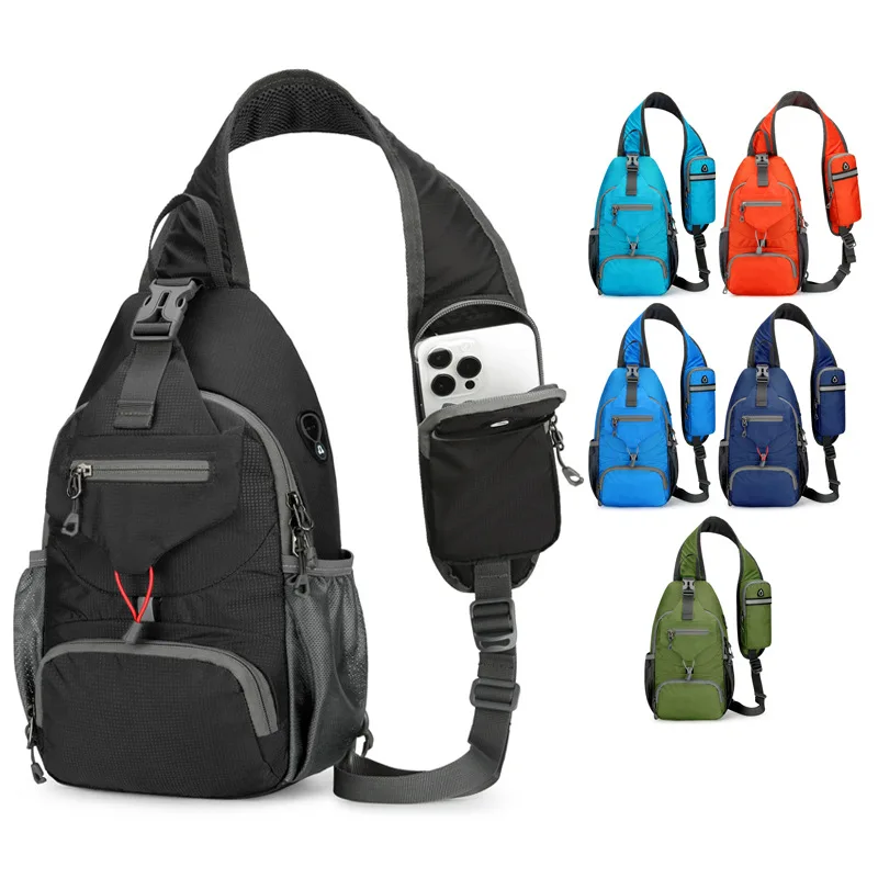 Nylon Chest Bag Running Jogging Phone Pouch Belt Bags for Men