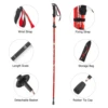 Lightweight Collapsible Trekking Pole Five-fold Walking Stick  Hiking Camping Backpacking Aluminum Alloy Trekking Pole 4