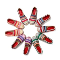 CH Women's Versatile Slip On Untied Loafers Striped Letter Printed Design Fisherman Shoes Niche Fashion Style Women's Flat Shoes 2