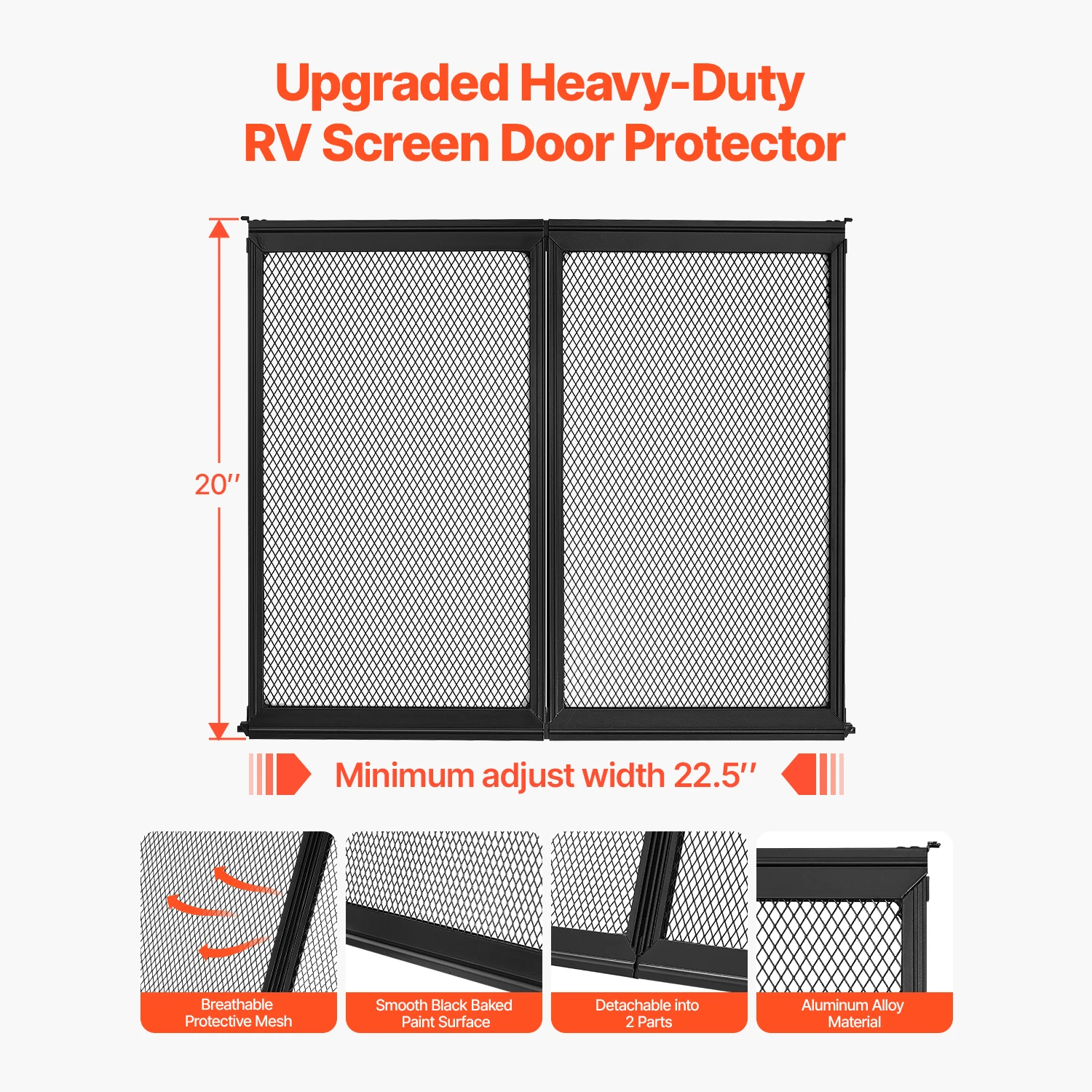 Aluminum RV Screen Door Protector for Pets