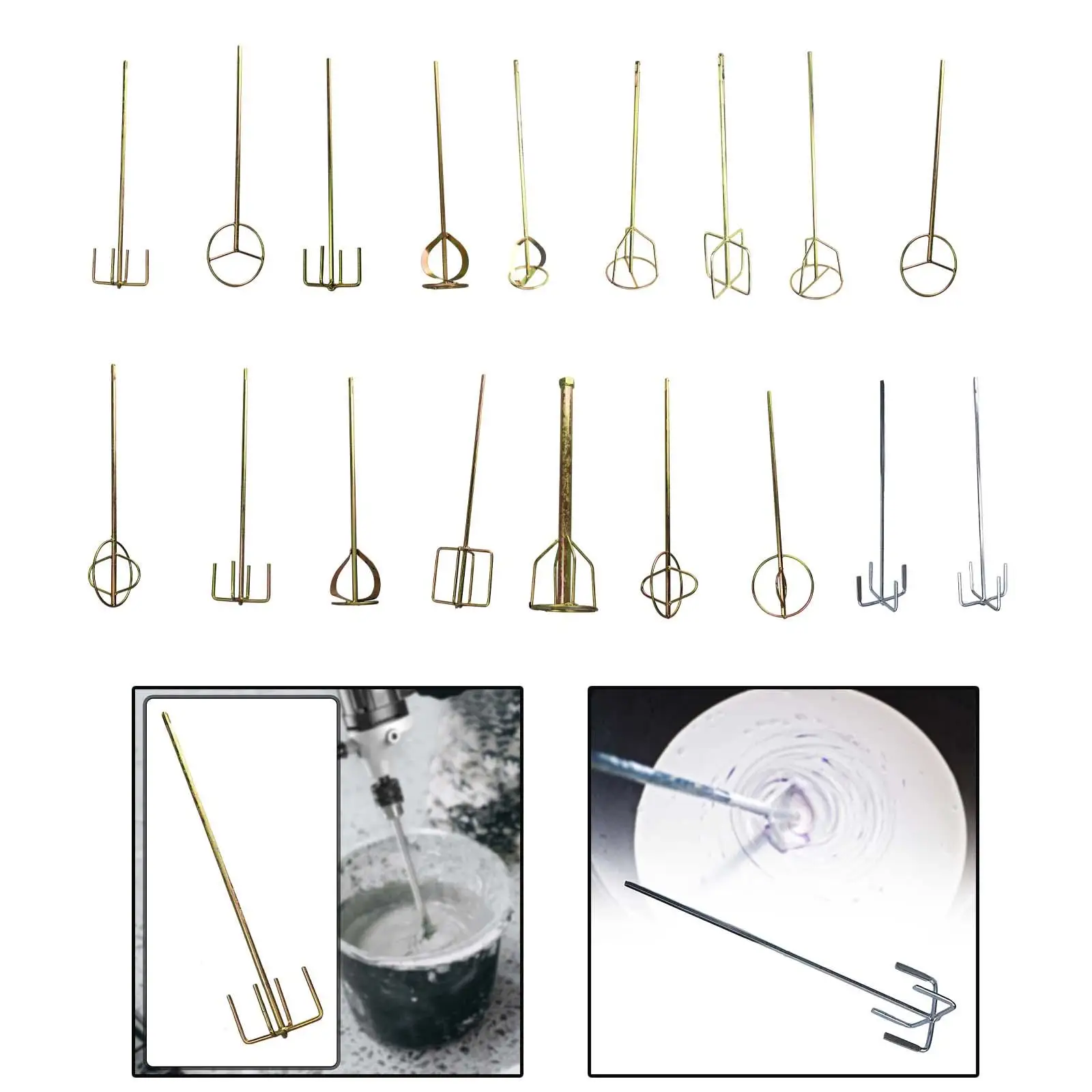 

Electric Mixer Paint Mixing Rod Mixing Stick Drill Attachment Long Mixing Tool for Grout Epoxy Mixer Liquids Paint Concrete