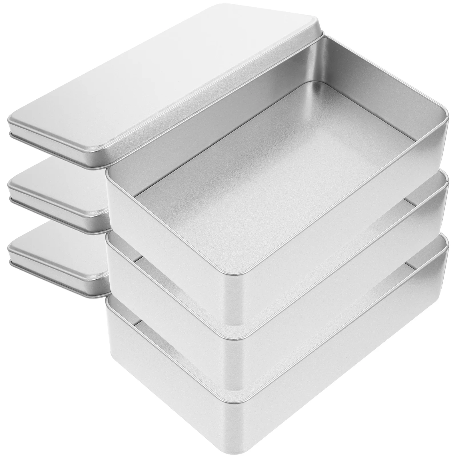 

Empty Metal Tins Box Rectangular Cookie Tin Cans Candy Storage Container Organizer