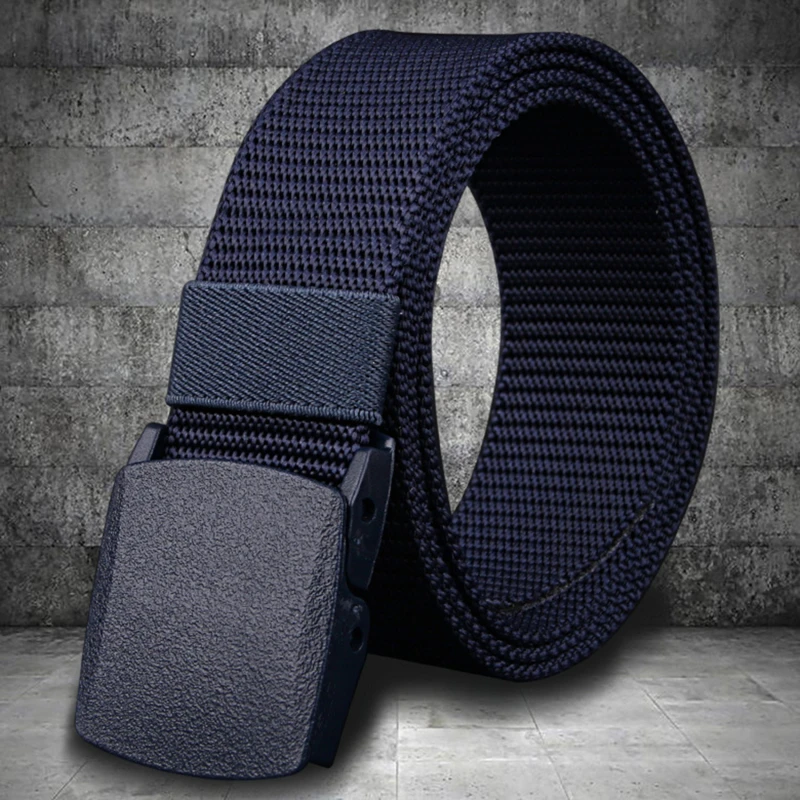 

Men Belt 2024 Belts Adjustable Belt Men Outdoor Travel Tactical Waist Belt with Plastic Buckle for Pants 120cm