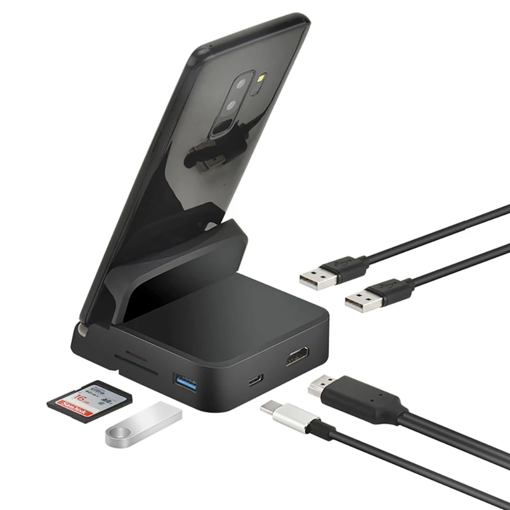 8 In 1 Type C HUB Docking Station Phone Stand Dex Pad Station USB C To HDMI-compatible Dock Power Charger Kit For Samsung type c docking station,docking station,usb hub converter,usb hub adapter