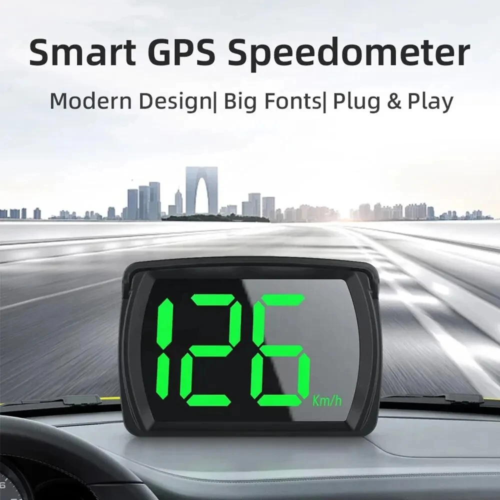 Head Up Display Y03 Car GPS HUD Head Up Display Universal Digital Speedometer Projector Km/h Big Font Speed Meter Displayer Auto Electronic Part