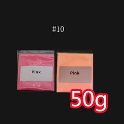50g Christmas Glow - in - the - Dark Pigment Powder - Luminous Green/Blue/Red Cosmetic for Nails, Face, and Body (12 Colors) (10 - Glow - in - dark)