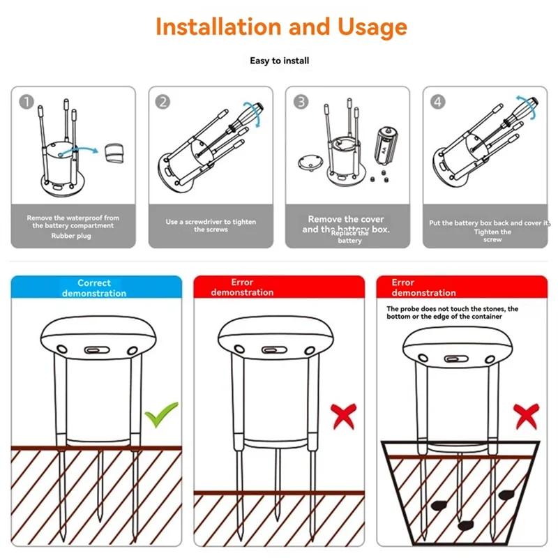 -A96Z Tuya 스마트 지그비 토양 센서 게이트웨이 심기 온도 습도 측정기가있는 태양열 온도 습도 토양 테스터