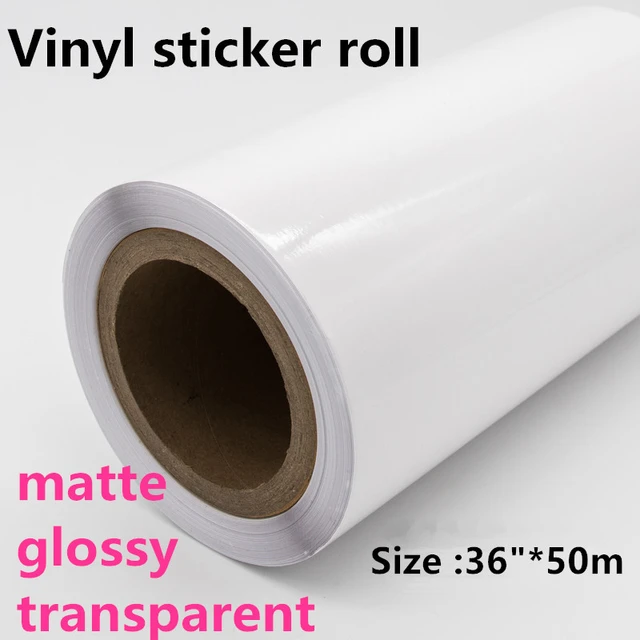 36*50m Pvc Self Adhesive Vinyl Sheet Film In Roll Glossy White For Inkjet  Printer - Photo Paper - AliExpress