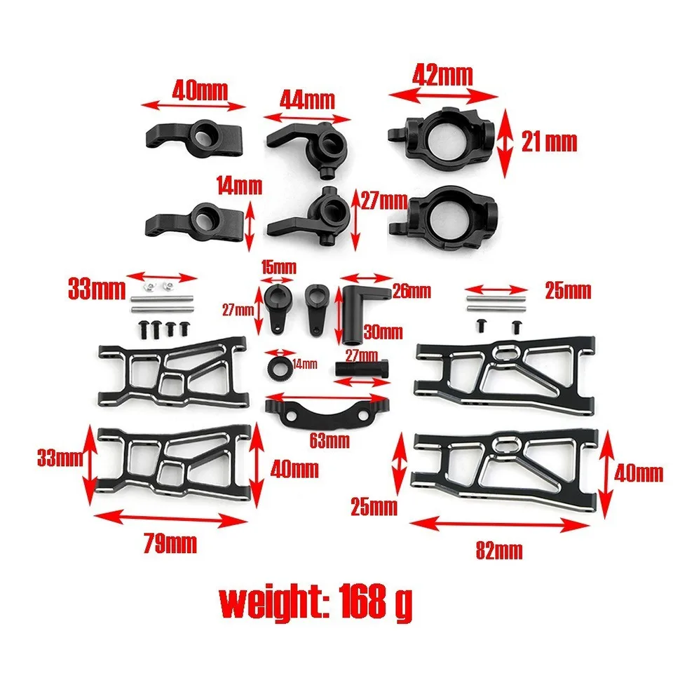 RC Auto Ersatzteil – 2x Vordere Untere Querlenker, Passend Für 1/10 Monster Truck, Short Course, Buggy