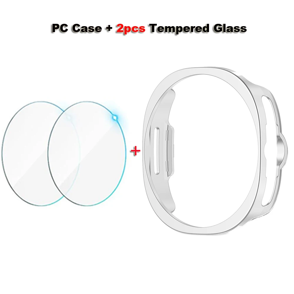 Premium Glass+PC Protective Watch Case - Durable Hollow Hard Cover for Galaxy Watch 8 Series