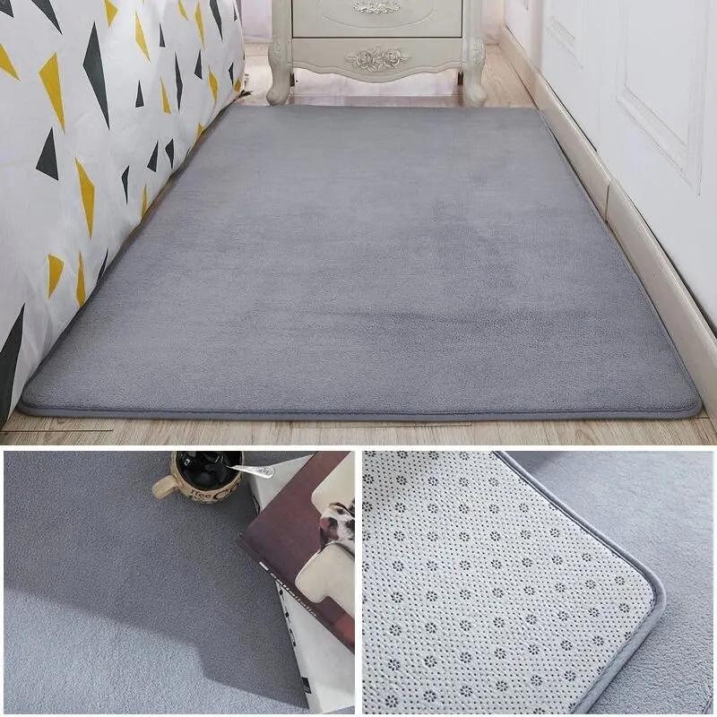 

6814 Olanly Memory Foam Bath Mat Anti-Slip Shower Carpet Soft Foot Pad Decoration Floor Protector Absorbent Quick Dry Bathroom