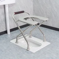 Versatile Folding Toilet Chair for Seniors -Easy-Transport Commode, Adjustable Bedside Facility, Maternity-Friendly and Portable 1