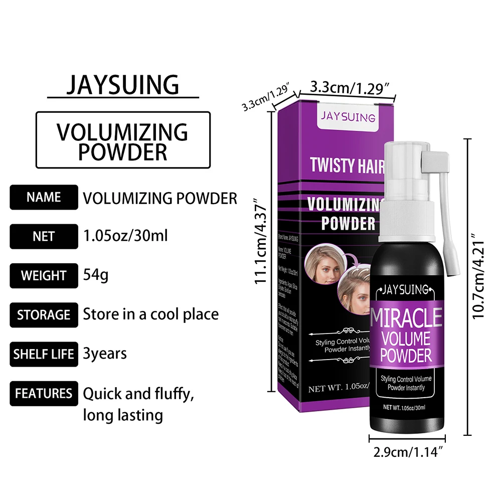Fluffy Hair Volumizing Liquid Spray Non Greasy Fluffy Hair Liquid Powder Non-sticky Long-lasting Modeling Hairdressing 30ML spray bottle hair styling spray