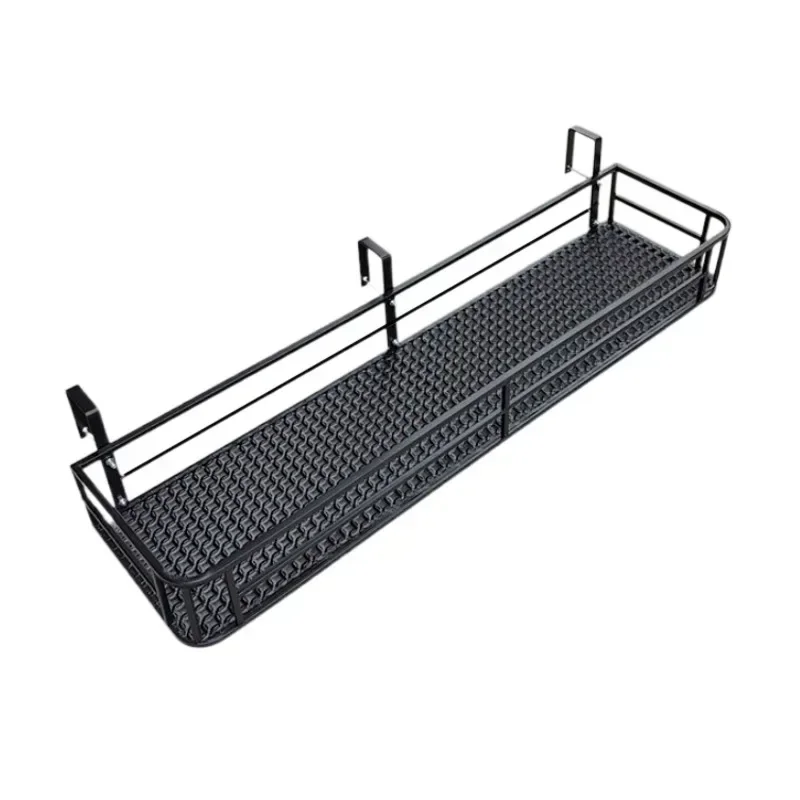 European-Style Flower Stand Expansive Iron Art Balcony Rail Organizer Elegant Decorative Hanging Pot Holder Urban Green Space plant stand