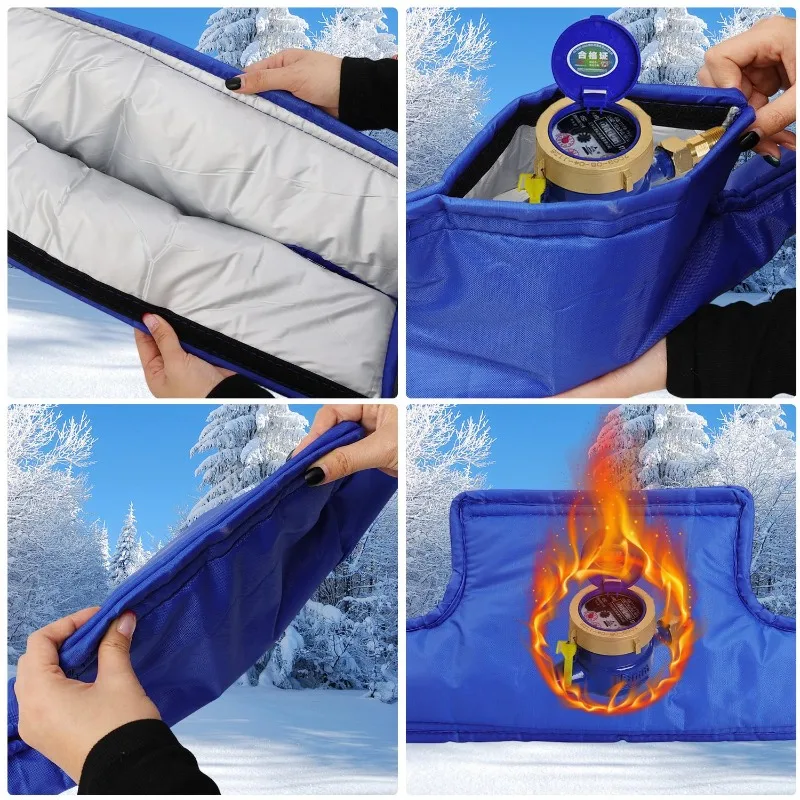 Outdoor Water Meter Insulation Sleeve - Waterproof & Winter-Resistant, 25x56cm