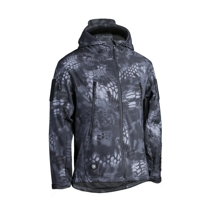 Military Shark Skin Soft Shell Jackets Men Tactical Windproof Waterproof Jacket Men Army Combat Jackets Male Hooded Bomber Coats