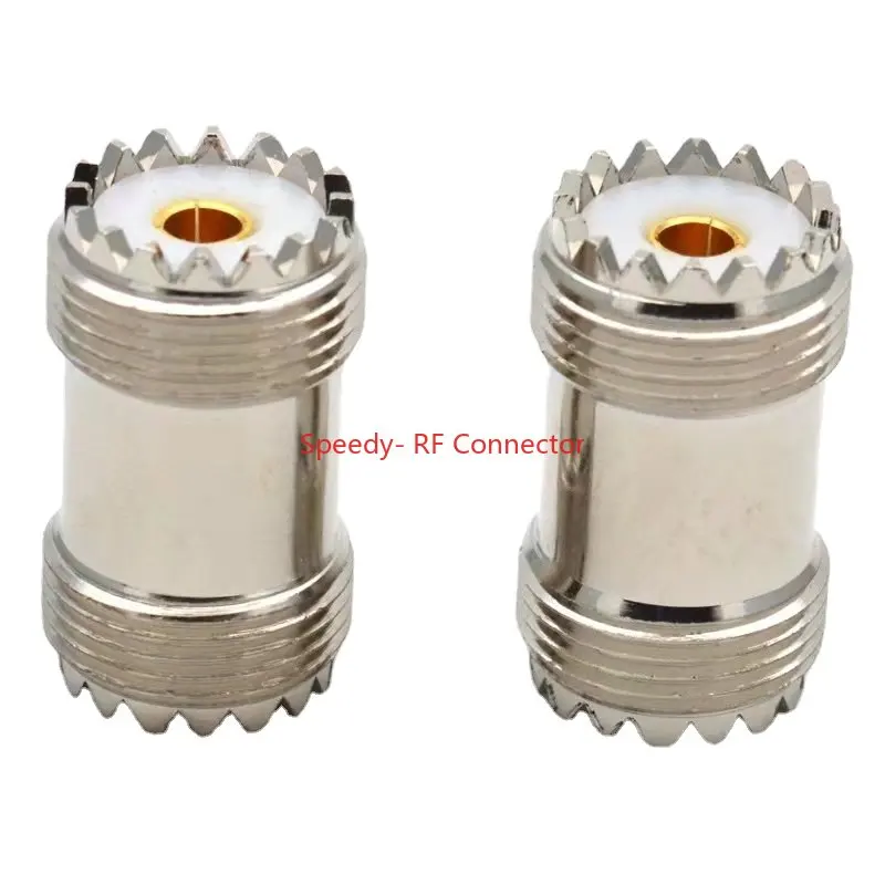 2pcs/lot SL16 UHF SO239 Female To UHF Female Straight Connector UHF Female To UHF Female 2x Double Adapter for UHF PL259  Male