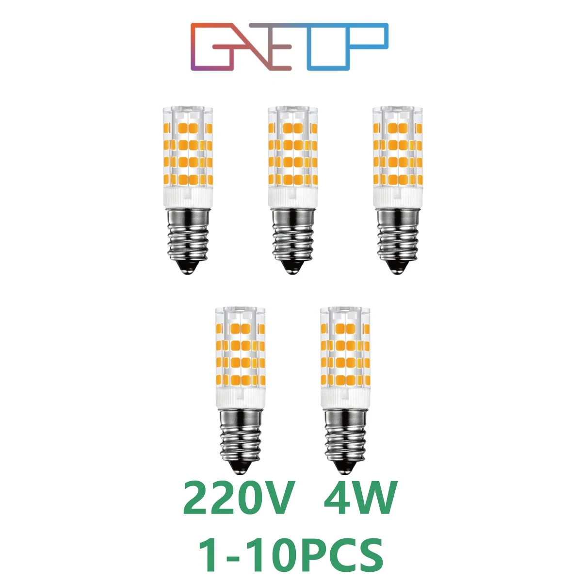 

1-10PCS LED mini light bulb AC220V E14 super bright warm white 4W is suitable for crystal lamp living room and bedroom lighting