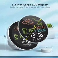 Tuya WiFi Smart Weather Station Colour LCD Table Clock Temperature Tester Weather Forecast Multifunction Thermometer Hygrometer 2