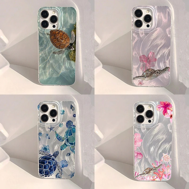 Summer Cool Turtle Pattern Phone Case - Stylish and Durable Back Cover