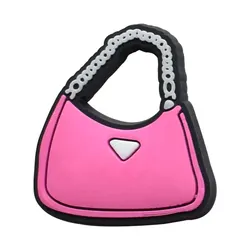 Vibrant Pink Shoe Charm for Accessories and Gifts (Gold)