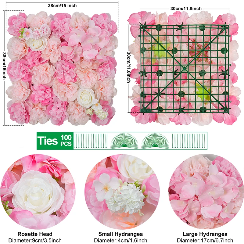 Artificial Flowers Rose Wall Panel 3D Flower Backdrop for Home Salon Wedding Party Bridal Shower indoor Outdoor Decoration 6PCS artificial plants artificial flowers artificial rose artificial flower bouquet artificial flower