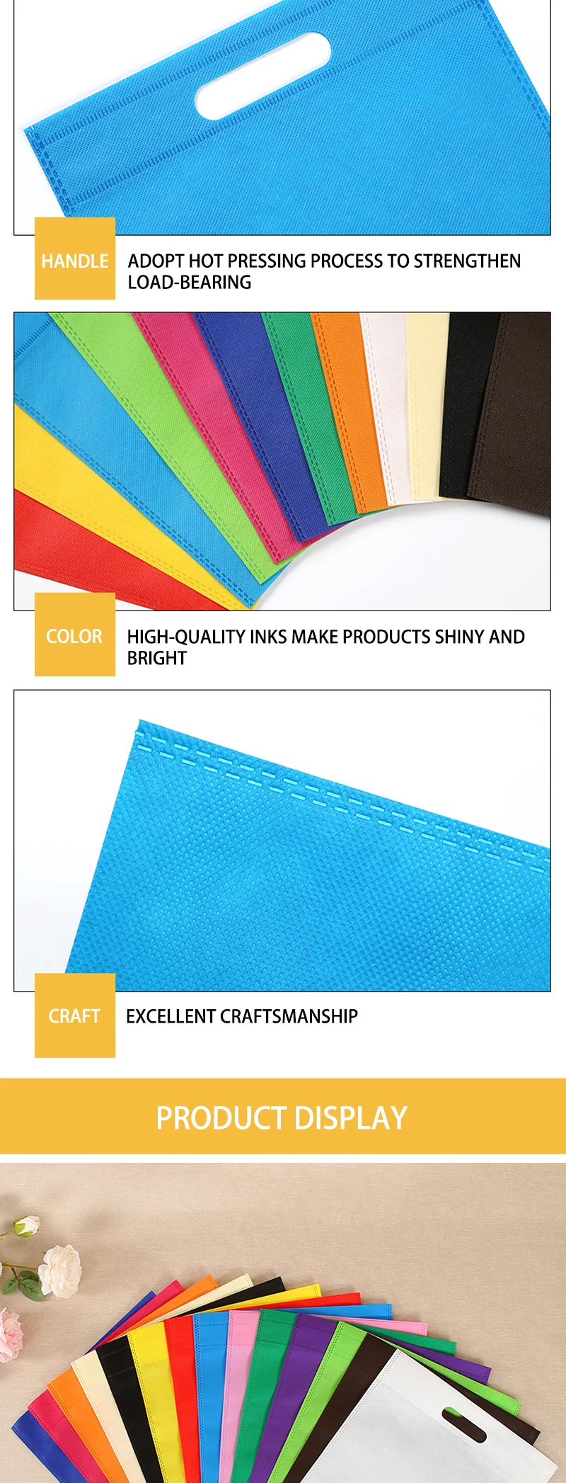 Customized Nonwoven Bags with Your Logo – Durable, Eco-Friendly, Reusable Tote Bags – I... - SKU CNB09274 - UGI Packaging