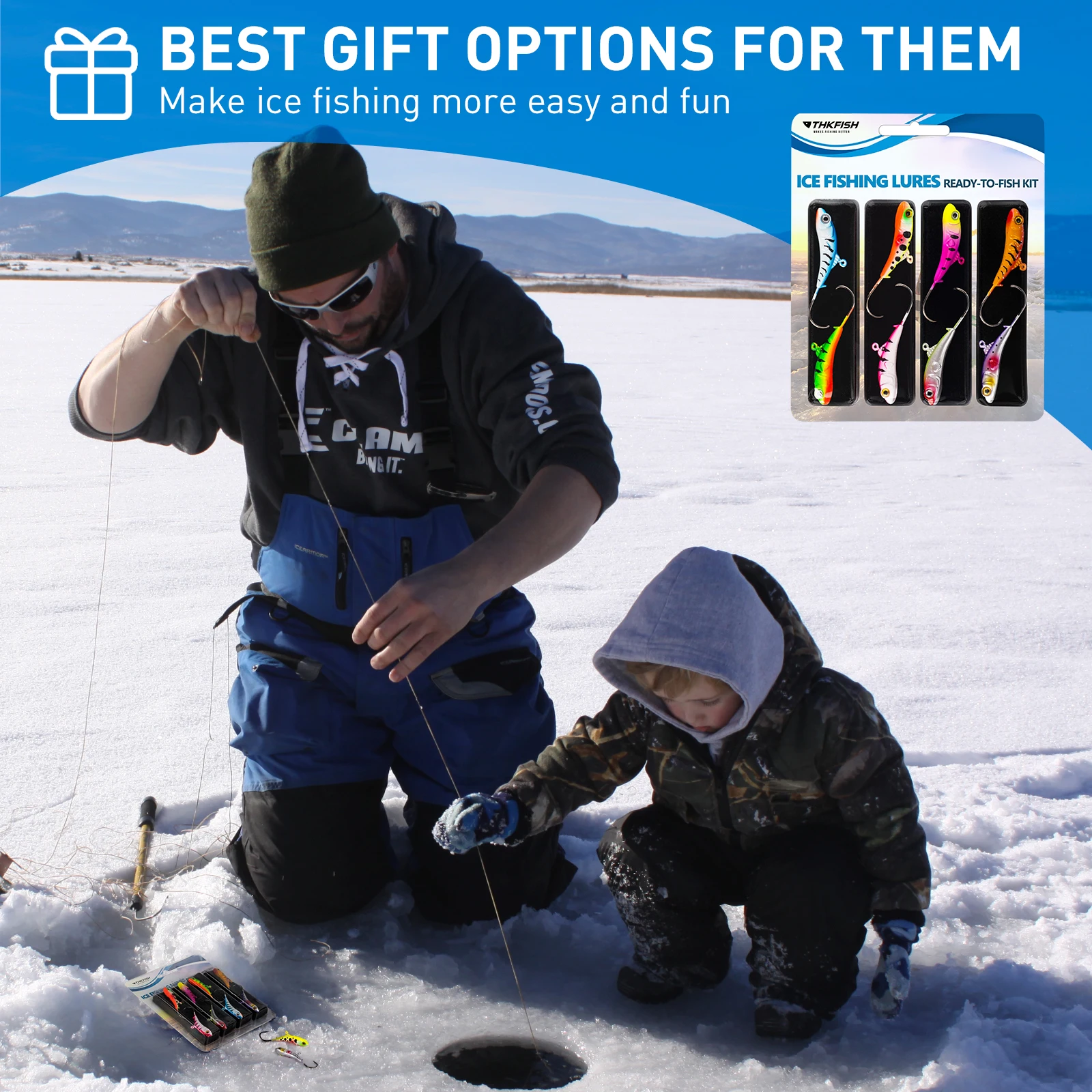 ENSEMBLE DE LEURRES DE PÊCHE SUR GLACE JIG A WHOPPER PANFISH
