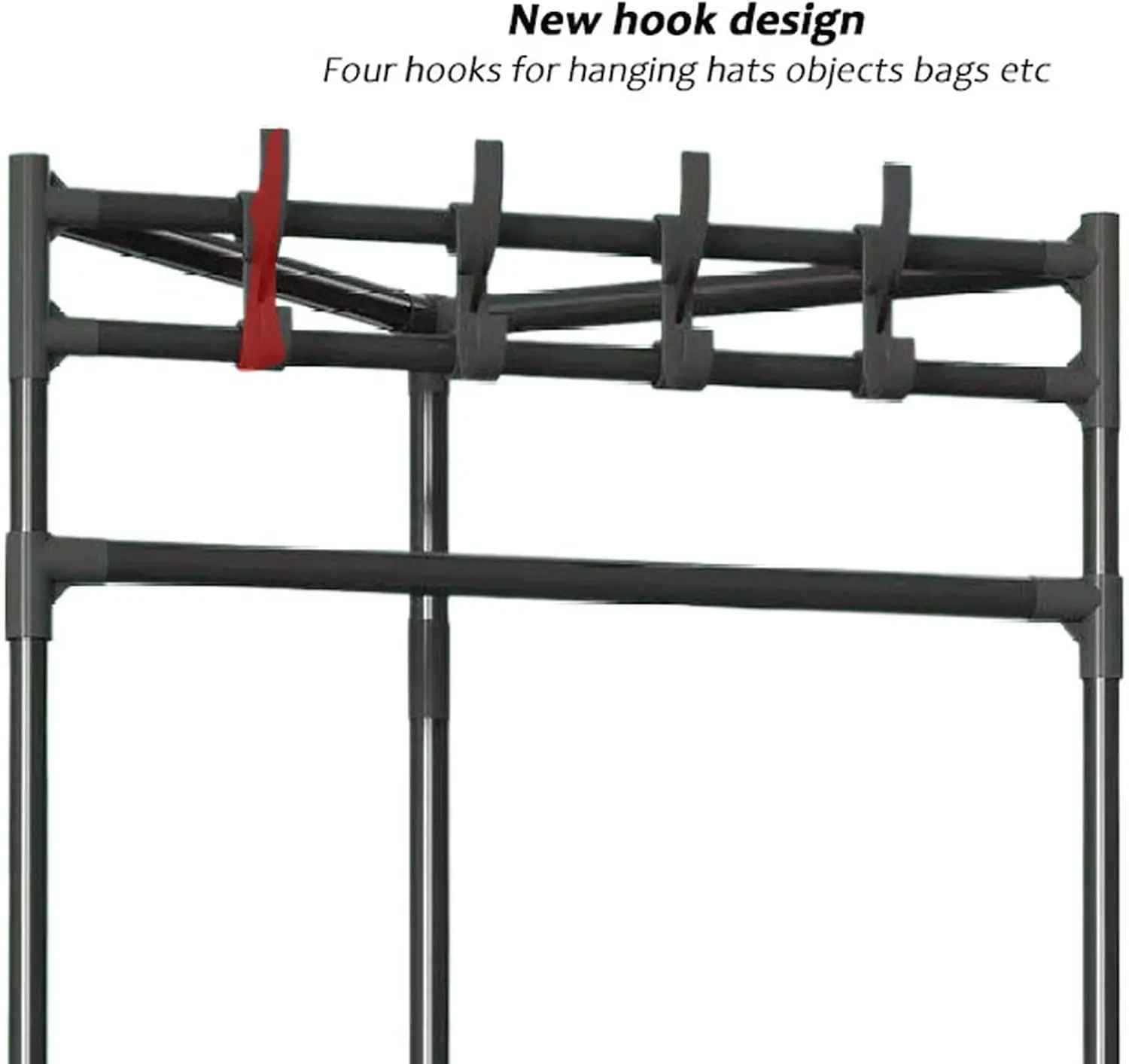 Metal Corner Coat Rack,Corner Hall Tree with 3 Storage Shelves,freestanding Clothes Rack Organizer with Hooks and Thick Clothes