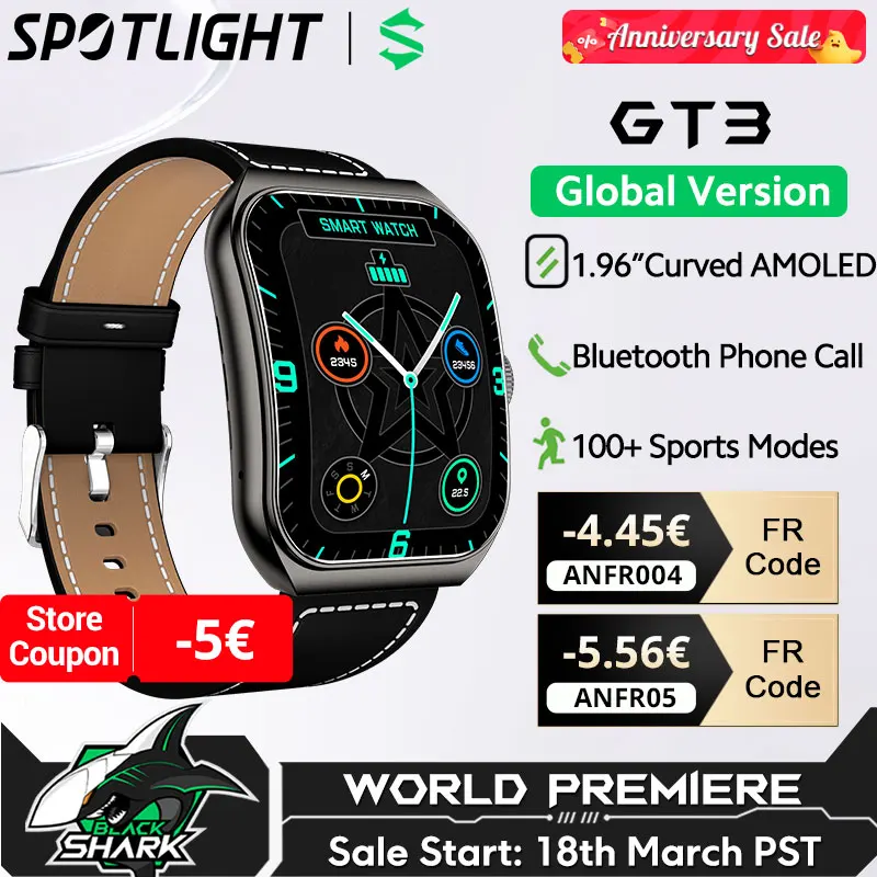 Montre Connectée Ultra-mince 2025 – Écran AMOLED Incurvé 1,96'' – GPS Via Smartphone – Homme