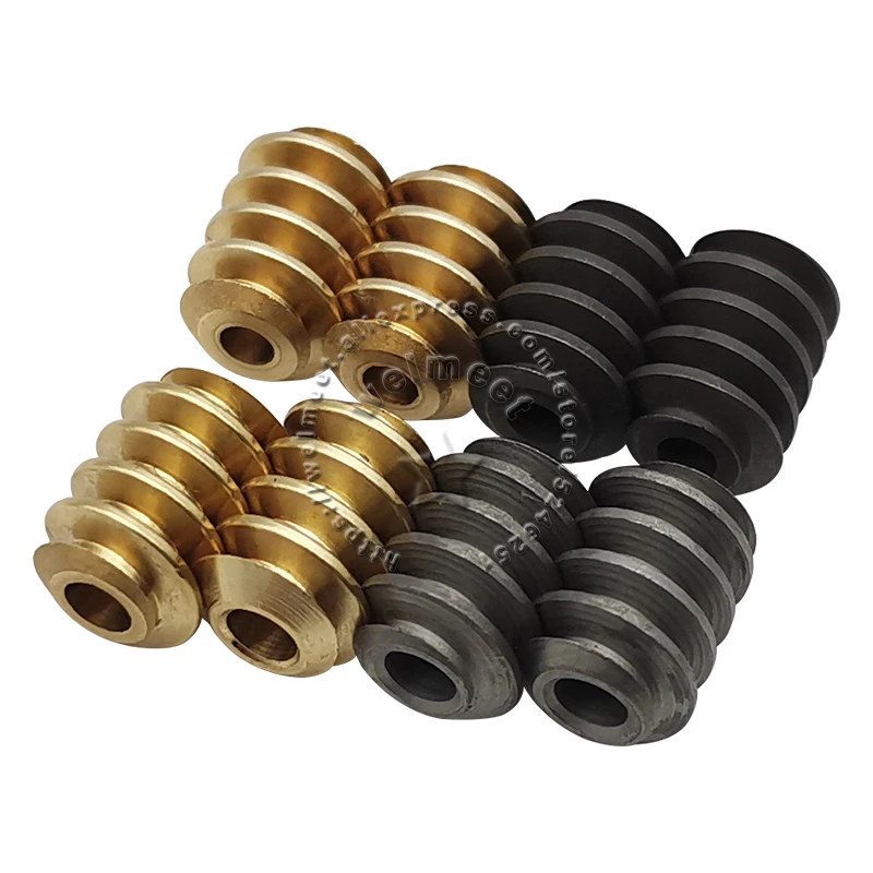 2PCS DC 모터 출력 샤프트 감속 기어박스 액세서리용 내구성 있는 금속 감속기 웜 기어 0.5 모듈 2mm/2.3mm 구멍