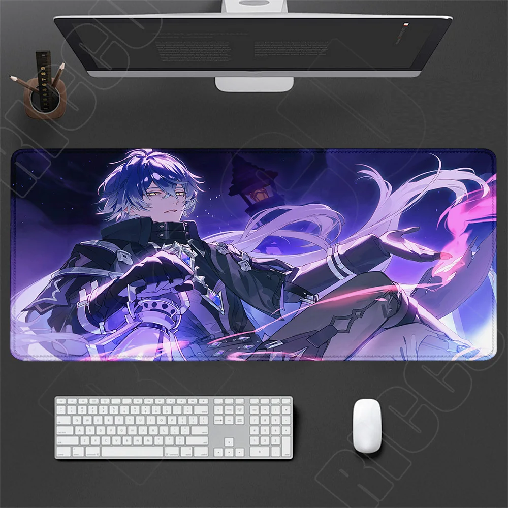 Large Genshin Impact Gaming Desk Mat - Extended Mouse Pad and Keyboard Surface