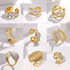 88128-0e856c.jpg Bague Vintage en acier inoxydable pour femmes, anneau d'ouverture d'huile goutte à goutte blanche, Simple, couleur or, géométrique réglable, bijoux 2023
