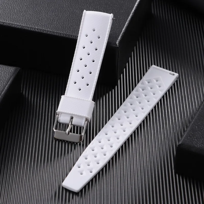 Waterproof Breathable Silicone Sport Watch Band with Quick Release