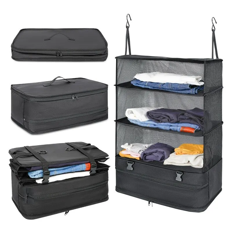 Housewares Luggage Travel Organizer with Hanging Storage Compartments