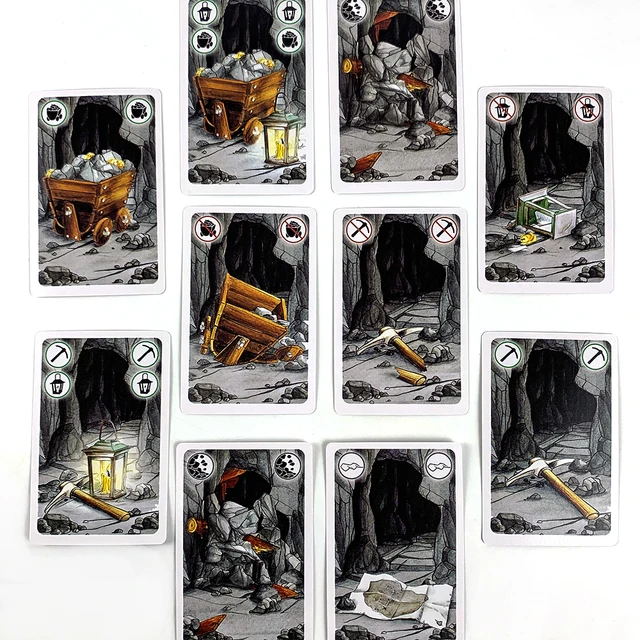 Cartes de jeu de société jeux de Table nain or Mine creuser mineur jeu de société, cartes Version anglaise jeux interactifs en famille outils 4