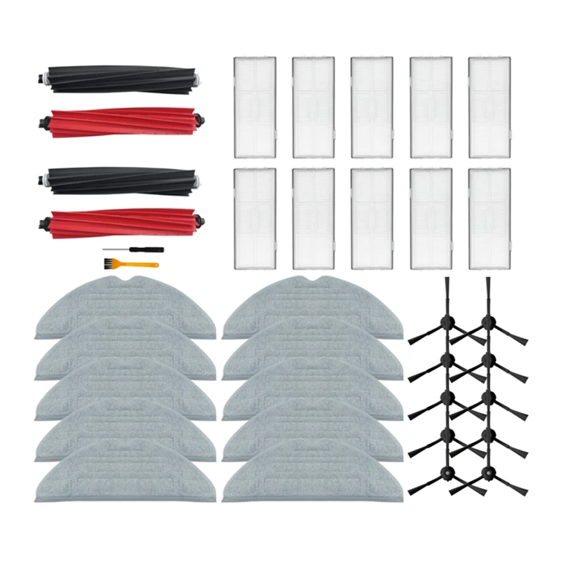 

Main Side Brush HEPA Filter Mop Cloth Dust Bag As Shown Replacement Parts For Roborock S8 Pro Ultra S8 S8+ Accessories