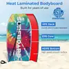 Lightweight Body Board Boogie Board with EPS Core XPE Deck HDPE Bottom Multicolor1-M