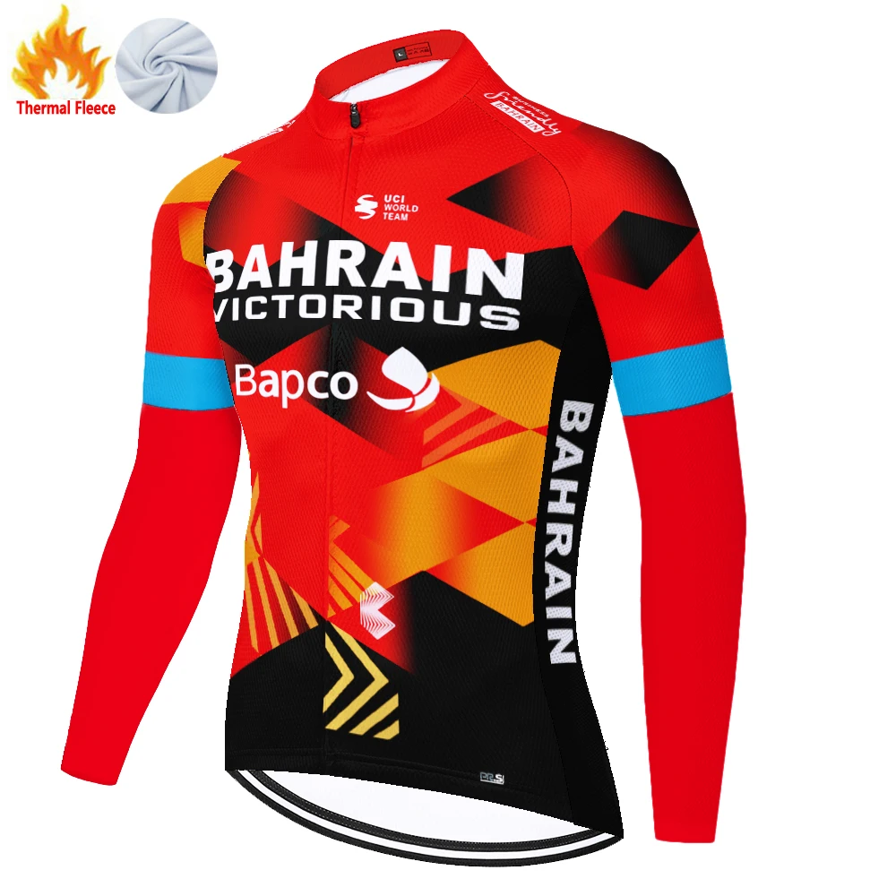 Sports Apparel Mens T Shirt Winter Fleece Cycling Jersey Men MTB Shirt