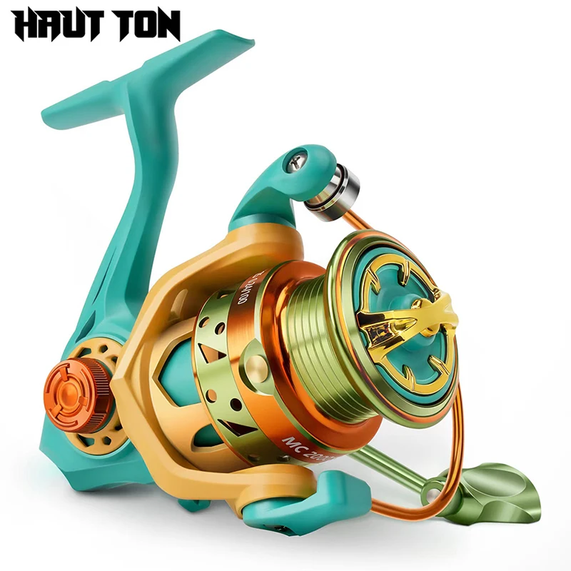 

HAUT TON 3000 Ultralight Macaron Metal Fishing Reel Edition With 5+1BB, Double Guide Bar, 5.2:1 Gear Ratio, And 18LBs Max Drag