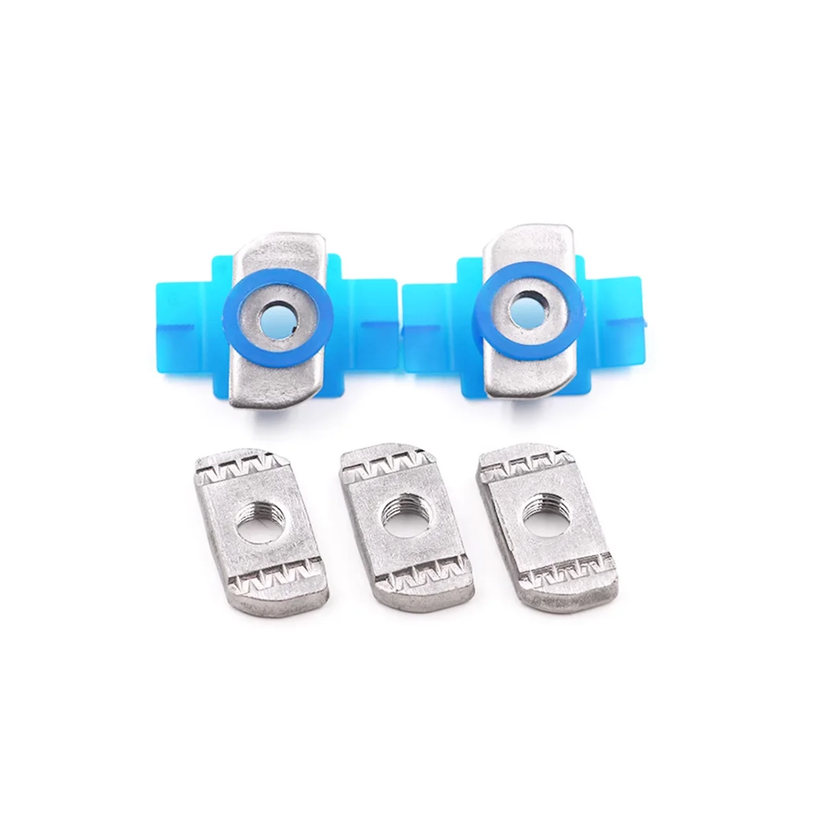 304 Stainless Steel Spring Nut Block Plastic Wing Nut Pressing Block Diamond Rectangular M6M8M10M12
